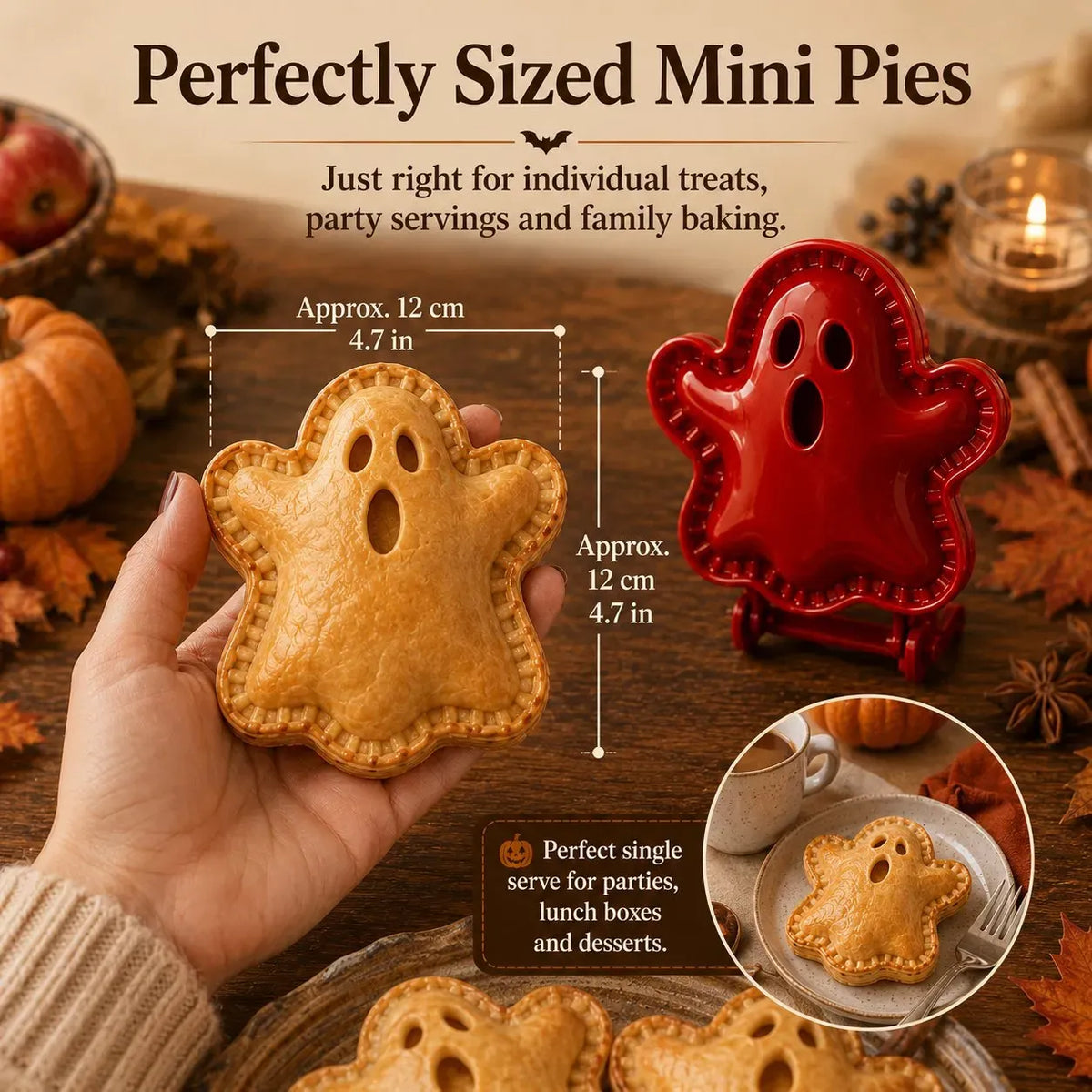 🎃🎄8-Piece Holiday Hand-Press Pastry Molds Cookie Pie Baking Tools🥧✨