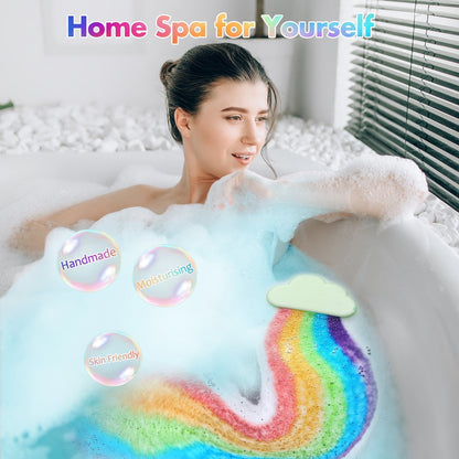 🌈 Rainbow Cloud Bath Bombs – Turn Every Bath into a Magical Rainbow Spa