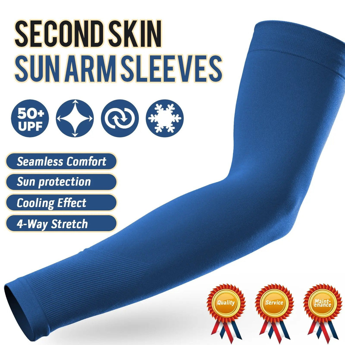 ☀️ UPF 50+ Cooling UV Arm Sleeves 🧊 | High Stretch Compression Fabric | Anti-UV Breathable Sleeves for Men Women