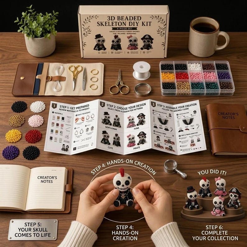 3D Beaded Skeleton DIY Kit