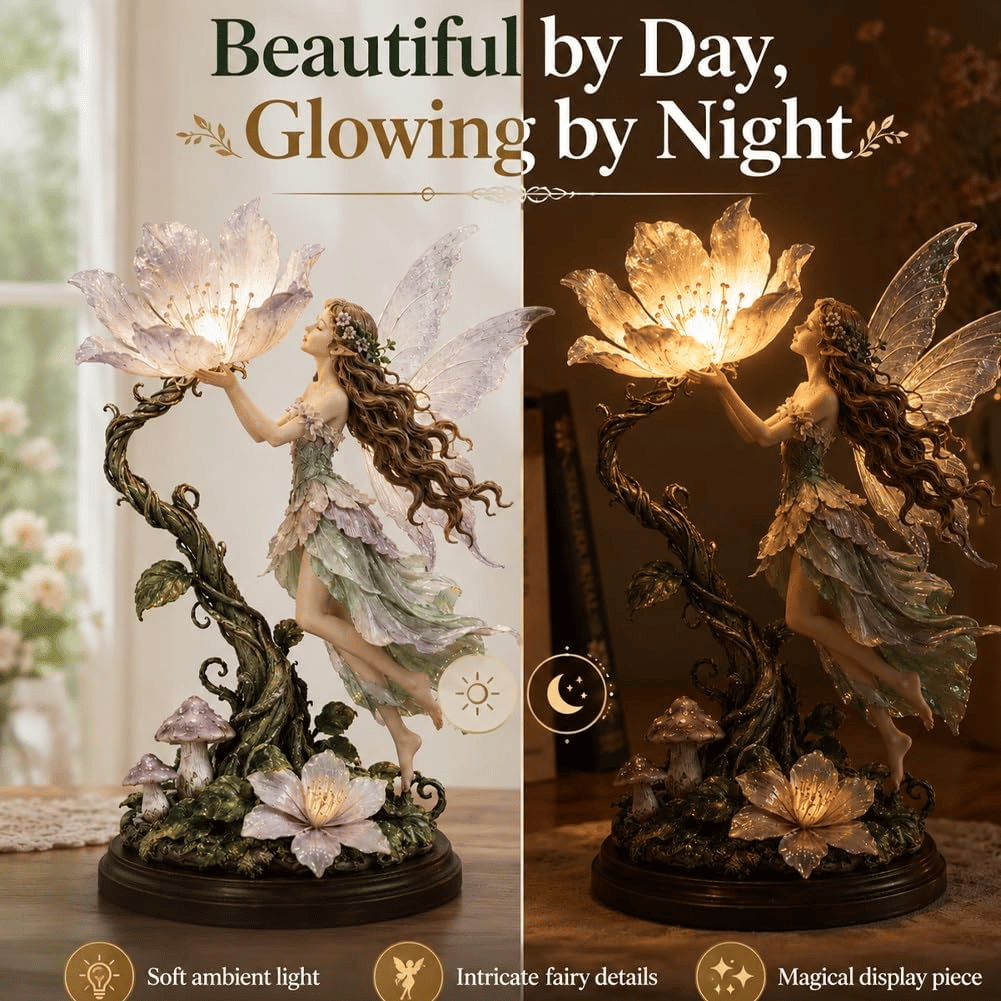 🎁💖Moonflower Fairy Accent Lamp, Light up with Warm White Lights🔥🤩