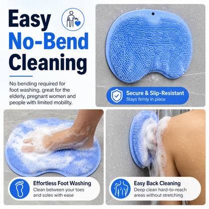 🧼🚿✨ Back & Foot Shower Cleansing Brush | Exfoliating Body Scrubber Massage Tool🦶💦✨