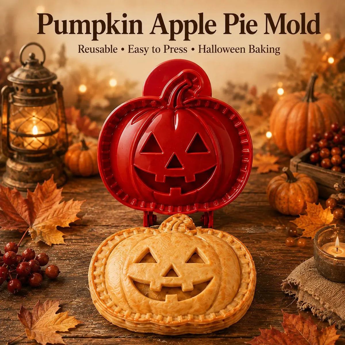 🎃🎄8-Piece Holiday Hand-Press Pastry Molds Cookie Pie Baking Tools🥧✨