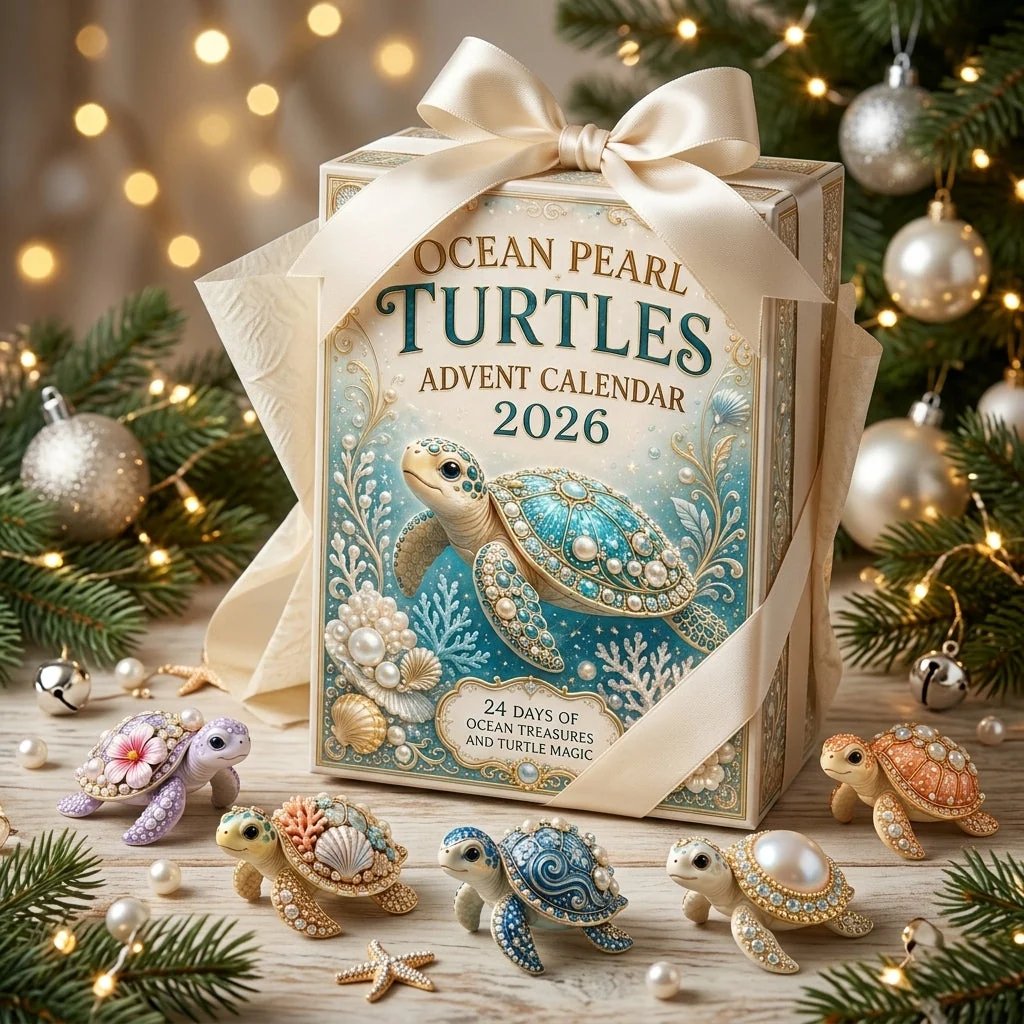 🔥LAST DAY 50% OFF - 🐢 Ocean Pearl Turtles Advent Calendar 2026
