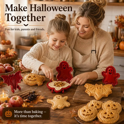 🎃🎄8-Piece Holiday Hand-Press Pastry Molds Cookie Pie Baking Tools🥧✨