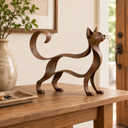 📣 50% OFF Today!-🐱 Maine Coon-style metal cat sculpture
