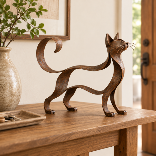 📣 50% OFF Today!-🐱 Maine Coon-style metal cat sculpture
