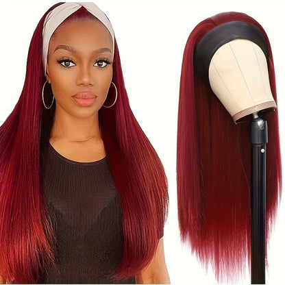 Ice Silk Headband Wig-100% Human Hair, Real Look