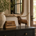 🐂✨ Vintage Longhorn Bull Sculpture – Rustic Western Charm & Bold Home Decor 🤠🏡