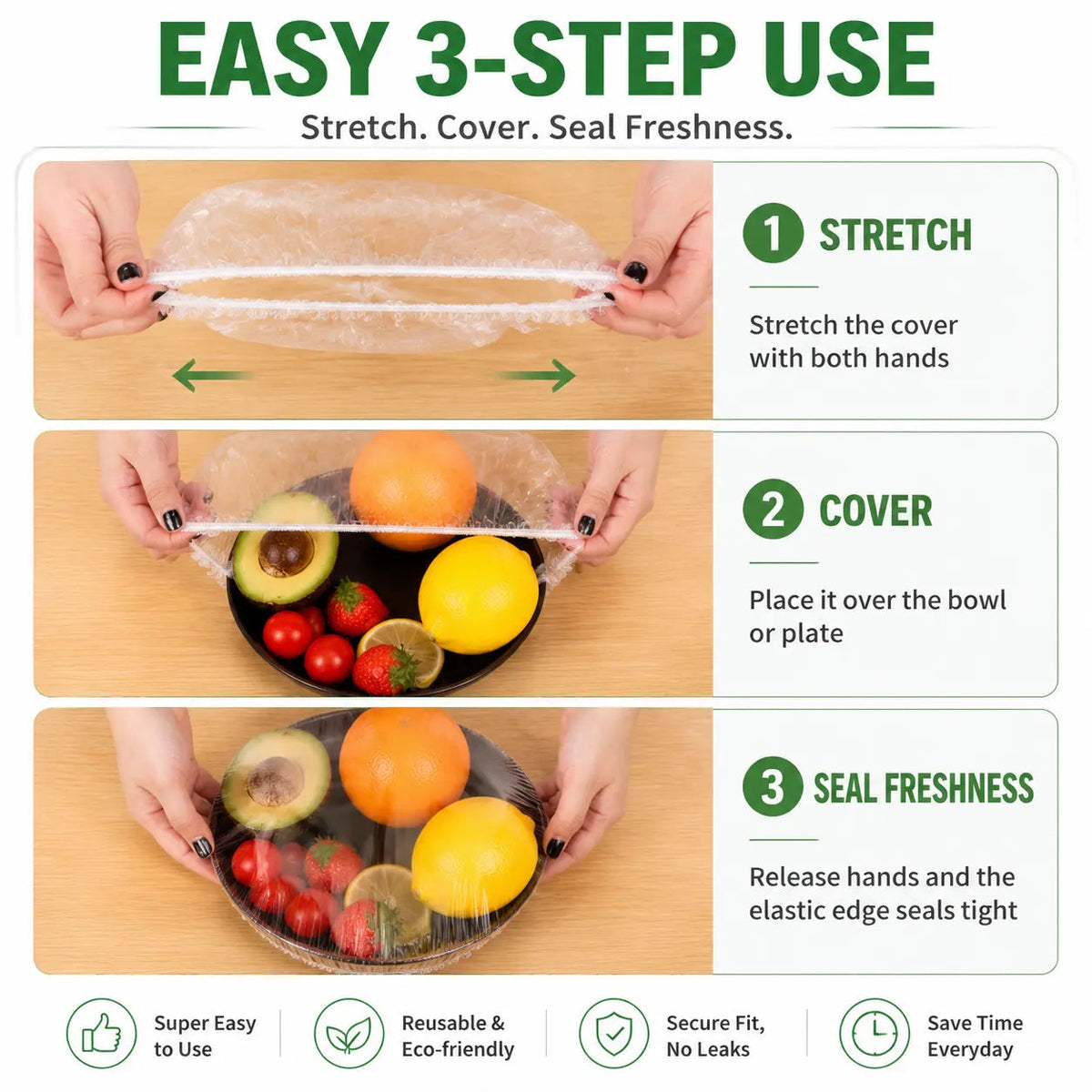 🔥100 PCS Disposable Stretch Food Covers for Bowls & Plates