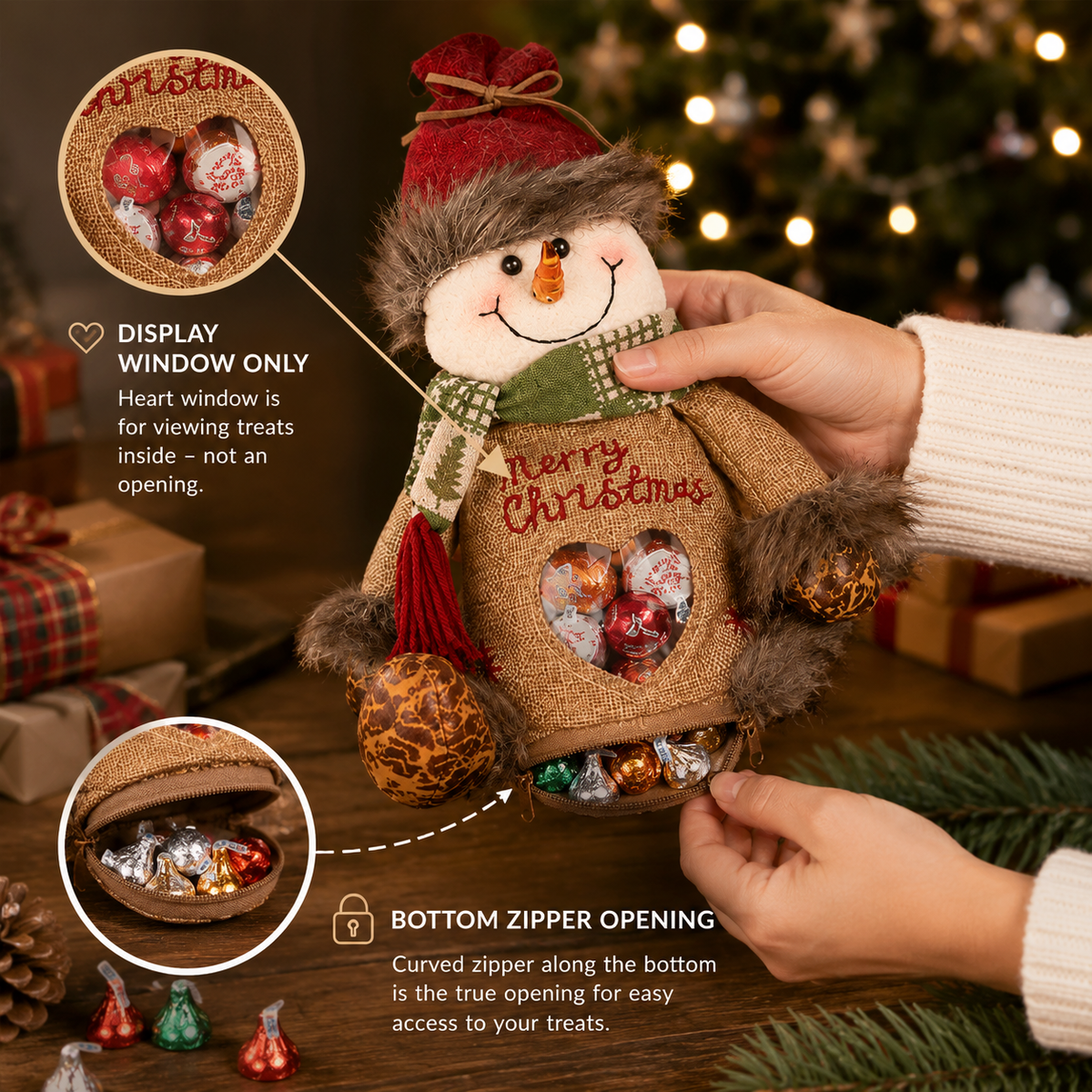 🎄🎁 Christmas Gift Bags – Reusable Zipper Design for Festive Gifting! ✨🎅