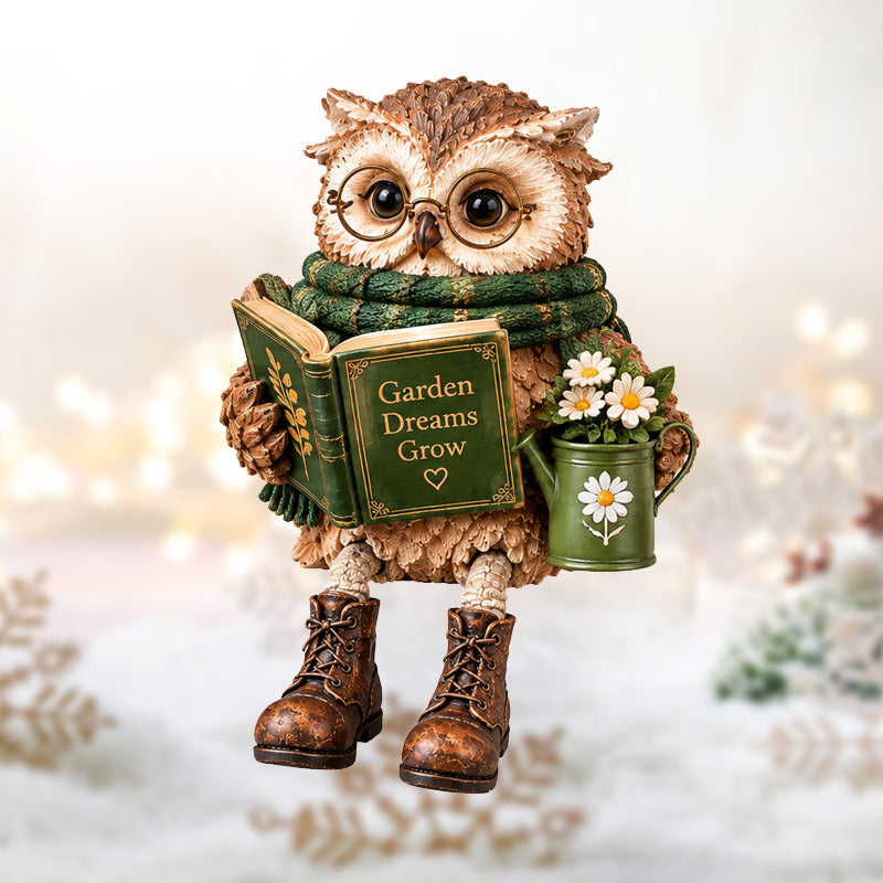 🦉📚 Book Lover Owl Shelf Sitter – Charming Décor for Cozy Reading Spaces! ✨🏡