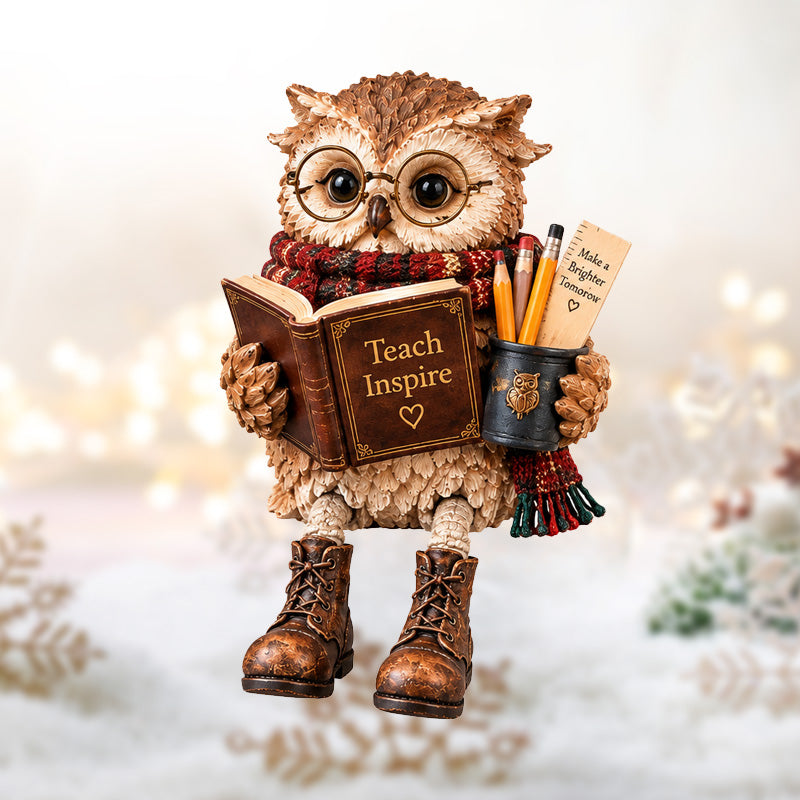 🦉📚 Book Lover Owl Shelf Sitter – Charming Décor for Cozy Reading Spaces! ✨🏡