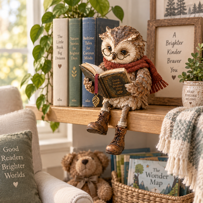 🦉🤎Reading Owl Figurine