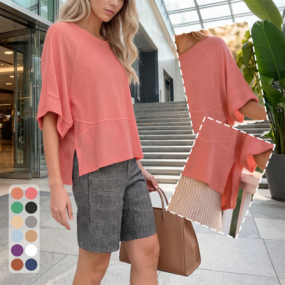 ❤️ Last Day 50% OFF✨-👚Solid Color Flared Sleeve T-Shirt for Effortless Everyday Style & Feminine Charm ✨