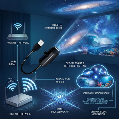 ⏰Last day Promotion 🔥-Night Light Projector - Smart Holographic Star Projector