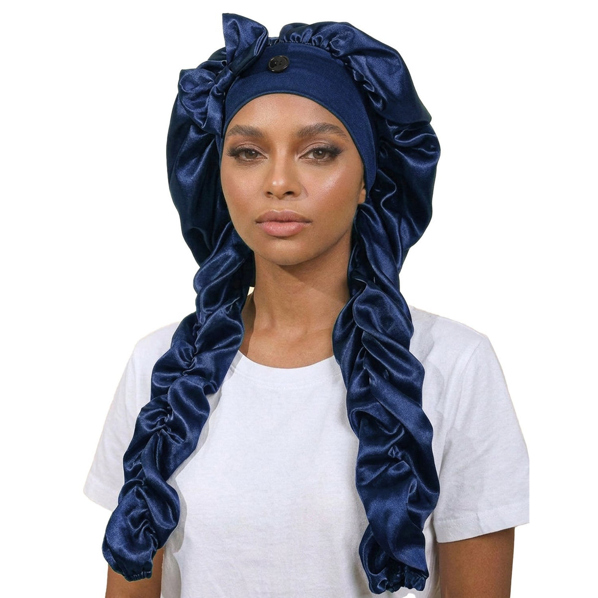 Satin/Silk Bonnet for Long Curly Hair