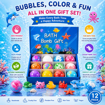Kids Bubble Bath Bomb Set