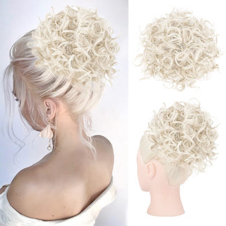 🔥💕Elastic Drawstring Curly Bun Hair Extension Easy Voluminous Style✨
