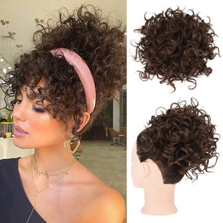 🔥💕Elastic Drawstring Curly Bun Hair Extension Easy Voluminous Style✨