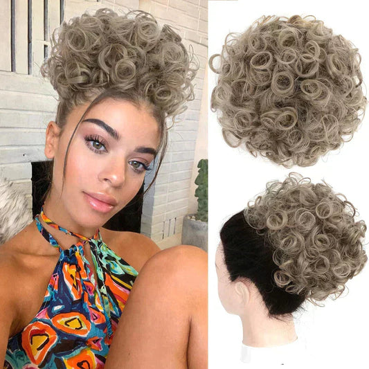 🔥 Holiday Celebration 50% OFF⏰ -💕 Elastic Drawstring Curly Bun for Effortless Volume & Easy Everyday Styling ✨