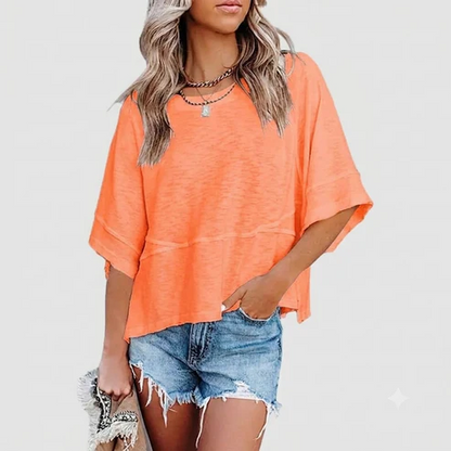 ❤️ Last Day 50% OFF✨-👚Solid Color Flared Sleeve T-Shirt for Effortless Everyday Style & Feminine Charm ✨