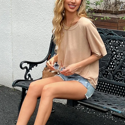 ❤️ Last Day 50% OFF✨-👚Solid Color Flared Sleeve T-Shirt for Effortless Everyday Style & Feminine Charm ✨