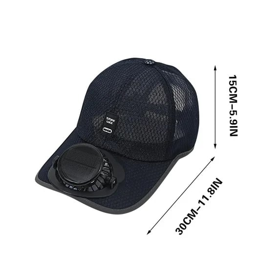 Cooling Solar Fan Hat – UV Protection & Breathable Mesh