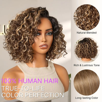🔥Ready-to-Wear Glueless Curly Bob Wig