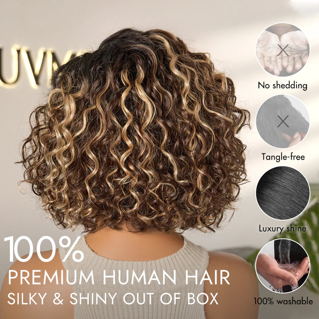 🔥Ready-to-Wear Glueless Curly Bob Wig
