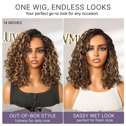 🔥Ready-to-Wear Glueless Curly Bob Wig