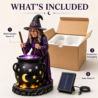 🎁 Last Day 50% OFF✨-🪄Halloween Witch Glowing Cauldron Solar Light