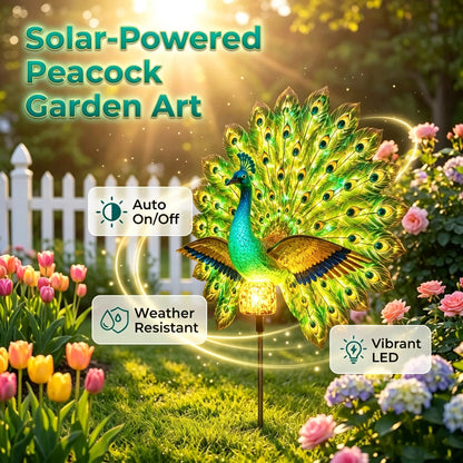 🔥 Last Day 60% OFF 🦚 Animated Solar Peacock Garden Sculpture