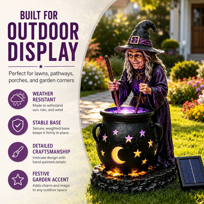 🎁 Last Day 50% OFF✨-🪄Halloween Witch Glowing Cauldron Solar Light