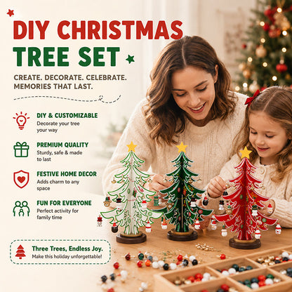 🎄 DIY Wooden Christmas Tree Ornament — Tabletop Festive Decor Kit