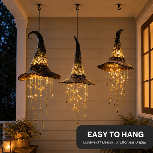 ⏰Last day Promotion 🔥-Lighted Witch Hat Hanging Chime