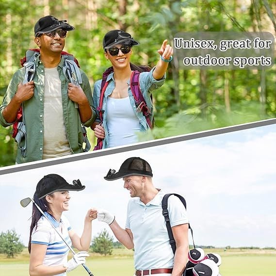 Cooling Solar Fan Hat – UV Protection & Breathable Mesh