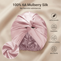 Luxury Satin Sleep Turban- Double Lined 19 Momme Silk Turban