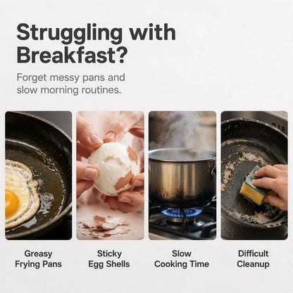 🥳2026 HOT SALE🥳💞50K+ SOLD! Microwave Egg Poacher – Dual‐cavity, non‐stick & easy clean. Healthier than frying