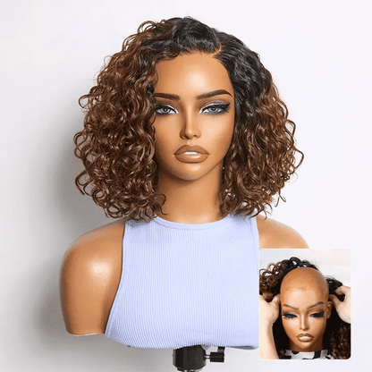 🔥Ready-to-Wear Glueless Curly Bob Wig