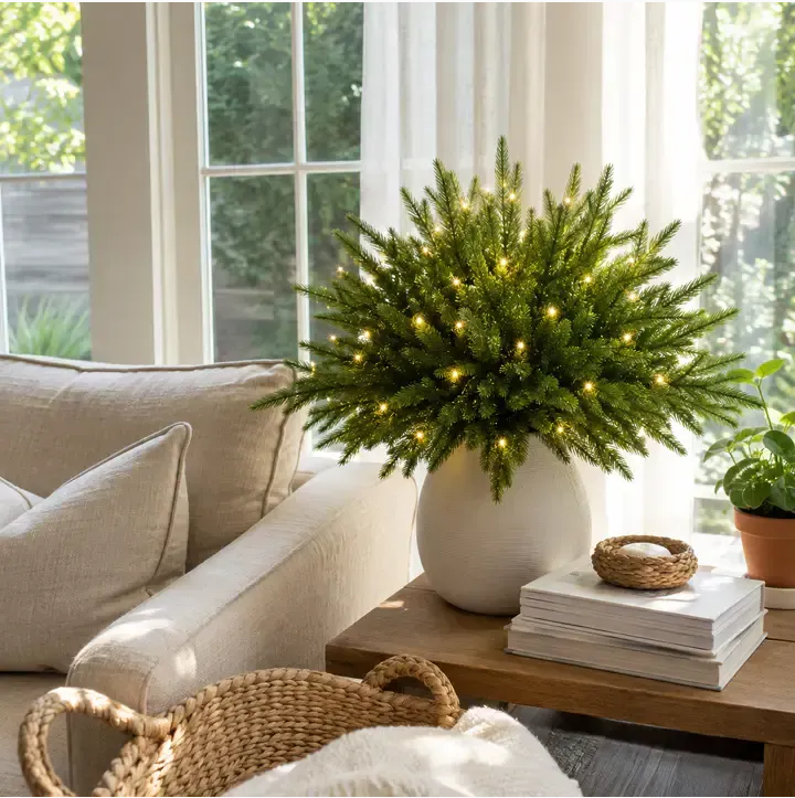 🌲✨ Enchanted Evergreen Pine Branches –Realistic Faux Pine Branches for Holiday Décor