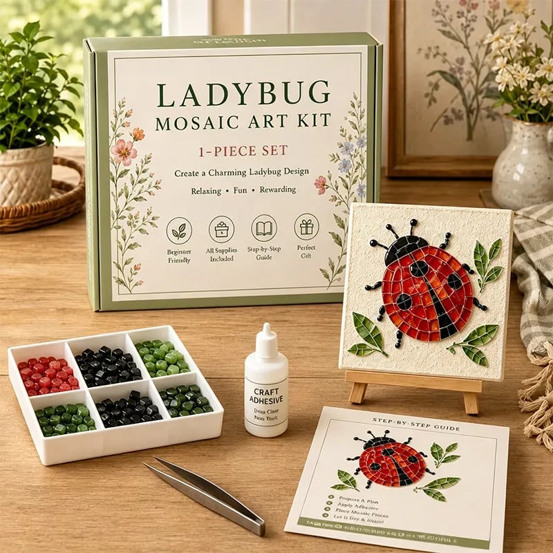 🔥 Last Day 49% OFF - 🌿 Watering Can Mosaic Art Kit | Beginner-Friendly Floral DIY Craft with Vibrant Mosaic Beads & Sturdy Display Base ✨
