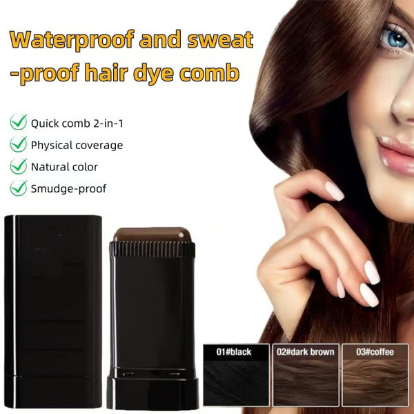 Portable Hair Dye Comb for Gray Hair Coverage