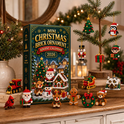 ⏳ Last day to save 50% – 🎄 Mini-Brick Christmas Ornament Advent Calendar | 24 unique festive buildable designs 🧱