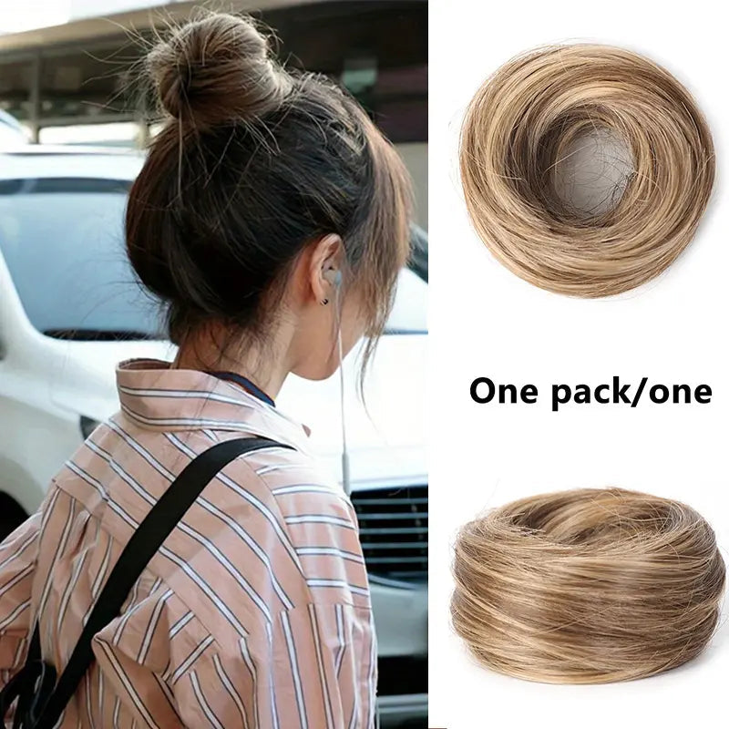 💁 Last Day 50% OFF💖-✨ Synthetic Curly Messy Bun Scrunchie for Quick, Easy & Stylish Hairstyles 🎀