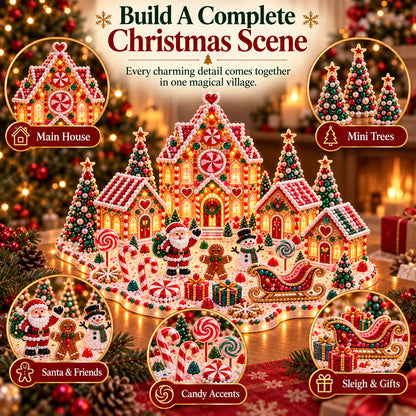 ✨🔥 Magical Christmas Village 3D Gem Art DIY Kit – Create a Sparkling Handmade Holiday Scene! 🎄💎🏡