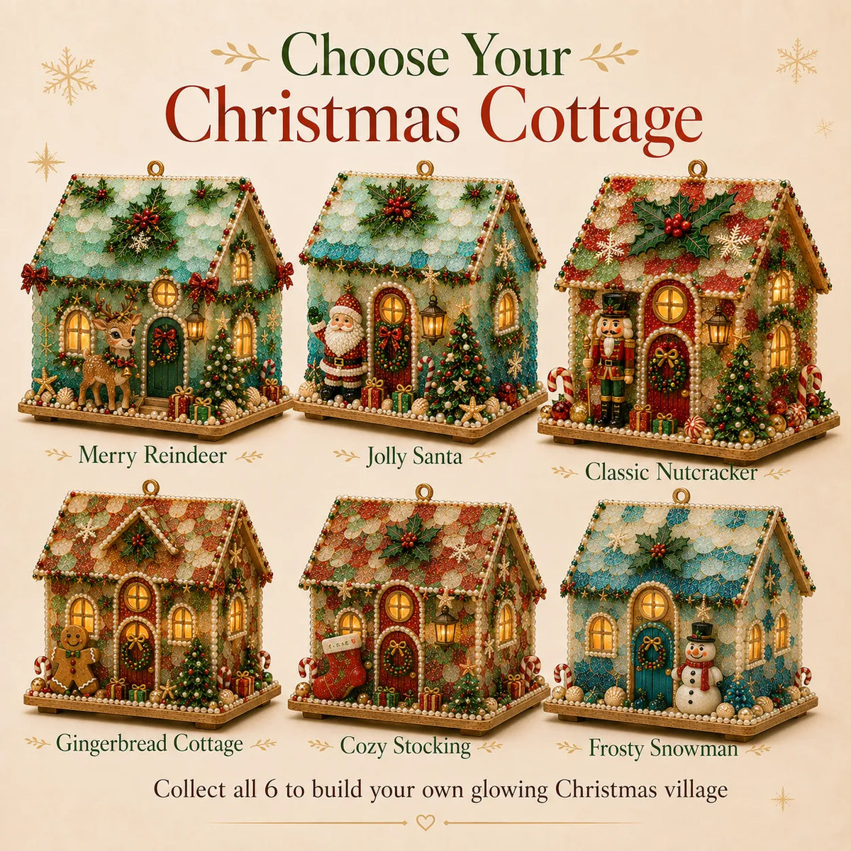 🎄✨ DIY Glowing Coastal Christmas Cottage Kit – Easy Crafting & Festive Coastal Charm! 🏡💖