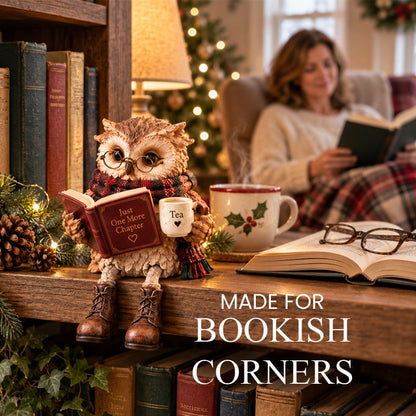 🦉📚 Book Lover Owl Shelf Sitter – Charming Décor for Cozy Reading Spaces! ✨🏡
