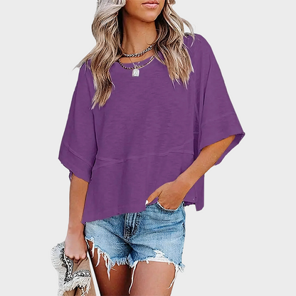 ❤️ Last Day 50% OFF✨-👚Solid Color Flared Sleeve T-Shirt for Effortless Everyday Style & Feminine Charm ✨