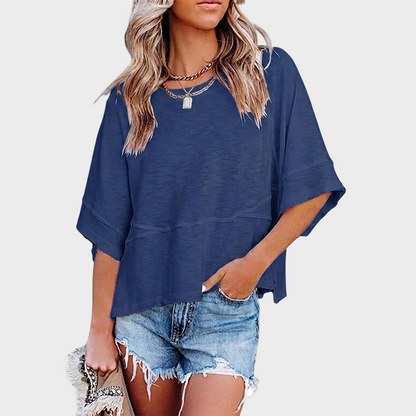 ❤️ Last Day 50% OFF✨-👚Solid Color Flared Sleeve T-Shirt for Effortless Everyday Style & Feminine Charm ✨